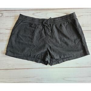 Old Navy High Waist Black Linen Shorts sz L